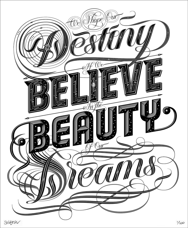 Imagem do I Love Typography:
'Dreams', 'Stars' & 'So Much To Do'