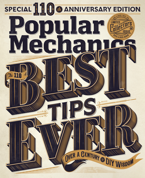 Imagem do Behance: Popular Mechanics 110th Edition